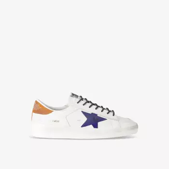 Мужские кожаные низкие кроссовки с логотипом Stardan Golden Goose, белый