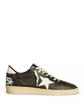 Мужские кроссовки Ball Star из кожи наппа Golden Goose, черный