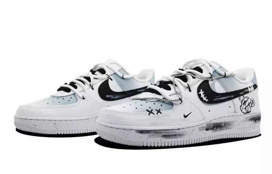 Мужские кроссовки для скейтбординга Nike Air Force 1, Little bear graffiti