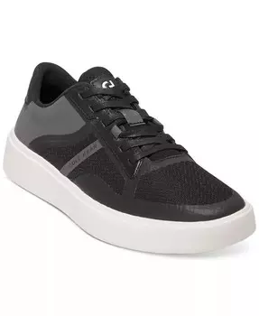 Мужские кроссовки Grand Crosscourt Winner на шнуровке смешанной техники Cole Haan, черный
