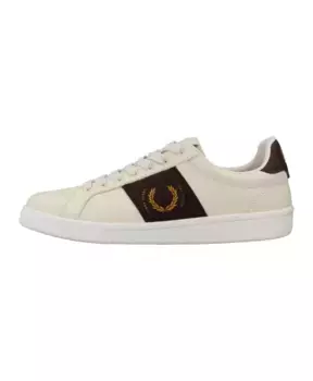 Мужские кроссовки из фактурной кожи Fred Perry, бежевый