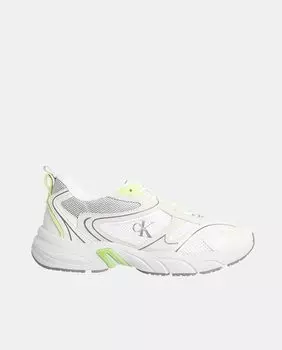Мужские кроссовки из кожи и замши Calvin Klein Jeans, белый