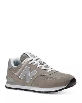 Мужские кроссовки New Balance 574 Evergreen на шнуровке, серый