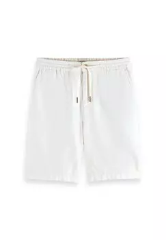 Мужские льняные шорты - Fave Cotton/Linen Twill Bermuda Short, однотонные SCOTCH & SODA, бежевый