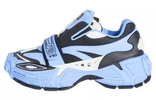 Мужские массивные кроссовки OFF-WHITE, Blue with Black Lettering