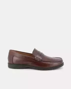 Мужские мокасины, кожаный верх, кожаная стелька, коричневые Igi&Co, темно-коричневый