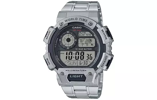 Мужские молодежные серые часы AE-1400WHD-1 CASIO
