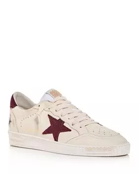 Мужские низкие кеды Golden Goose Ball Star, слоновая кость/кремовый