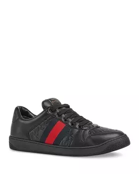 Мужские низкие кеды Gucci Screener, черный