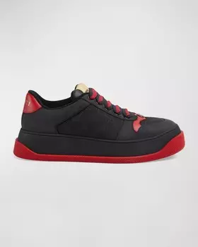 Мужские низкие кеды из плотной ткани Double Screener Gucci