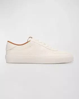 Мужские низкие кеды Monclub из телячьей кожи Moncler, цвет White