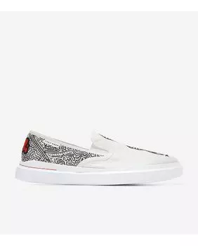 Мужские парусиновые кроссовки без шнуровки Keith Haring Special Edition Cole Haan, белый