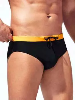 Мужские плавки больших размеров Manfinity Swimmode, цветные блоки, кулиска на талии, многоцветный