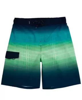 Мужские плавки для плавания Board Shorts NO Liner, 9", эластичный пояс, быстросохнущие Rokka&Rolla, зеленый