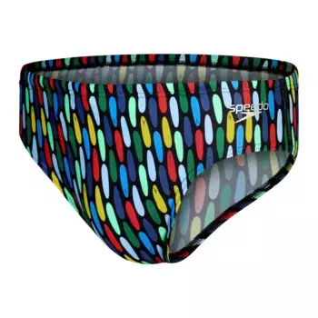 Мужские плавки для плавания Speedo Allover Digital Brief с боковым швом 8 см, белый