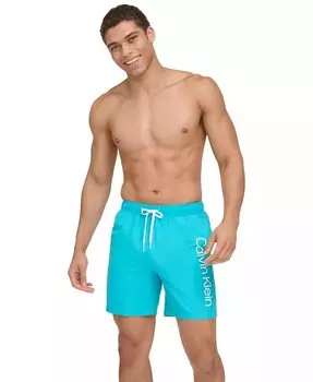 Мужские плавки для волейбола Core 7 дюймов с логотипом Calvin Klein, зеленый