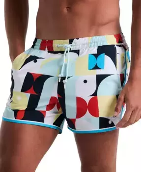 Мужские плавки Dolphin Slim Fit с завязками, 4" Original Penguin, синий