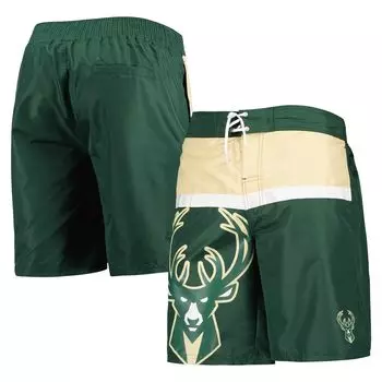 Мужские плавки G-III Sports от Carl Banks Hunter Green Milwaukee Bucks Sea Wind