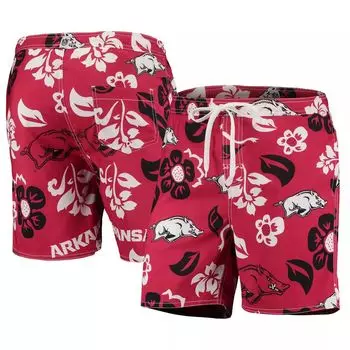 Мужские плавки с цветочным логотипом Wes & Willy Cardinal Arkansas Razorbacks
