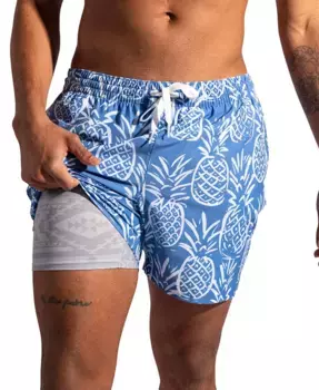 Мужские плавки The Thigh-Naples быстросохнущие 14 см с внутренними шортами-боксерами Chubbies, синий