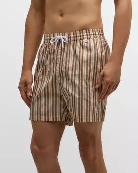 Мужские плавки в винтажную полоску Loro Piana, цвет Beige