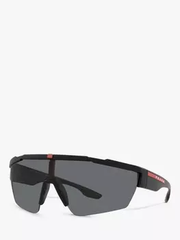 Мужские поляризованные солнцезащитные очки Prada Linea Rossa PS 03XS, черная резина