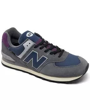 Мужские повседневные кроссовки 574 от Finish Line New Balance, цвет Gray, Navy, Purple