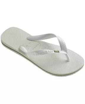Мужские сандалии-шлепанцы с логотипом Brazil Havaianas, белый