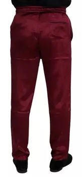 Мужские шелковые домашние брюки Dolce & Gabbana, цвет Bordeaux