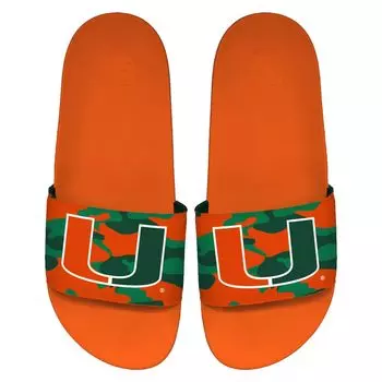 Мужские шлепанцы ISlide Miami Hurricanes с камуфляжным принтом