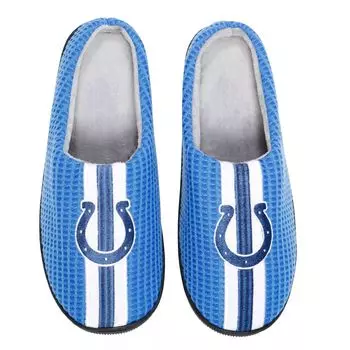 Мужские шлепанцы из пены с эффектом памяти FOCO Royal Indianapolis Colts Team Stripe