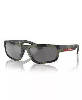 Мужские солнцезащитные очки, PS 05ZS PRADA LINEA ROSSA, черный