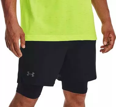 Мужские тканые шорты 2-в-1 Under Armour Vanish, черный
