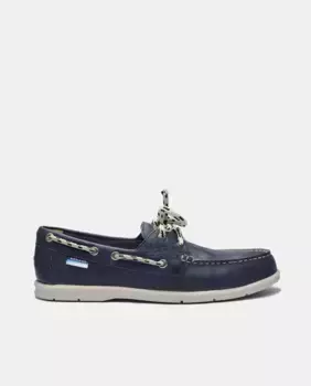 Мужские топсайдеры с бантом и резиновой подошвой Sebago, темно-синий