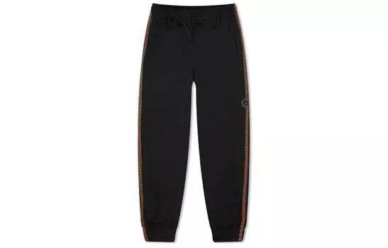 Штаны спортивные мужские Gucci Logo Embroidered, черный