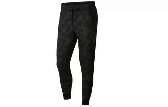 Мужские трикотажные спортивные штаны Nike, цвет Black/Green