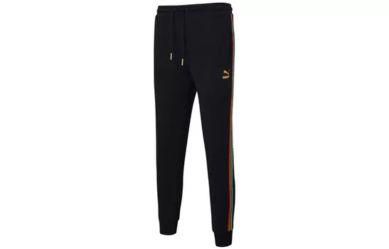 Мужские трикотажные спортивные штаны Puma, цвет Black