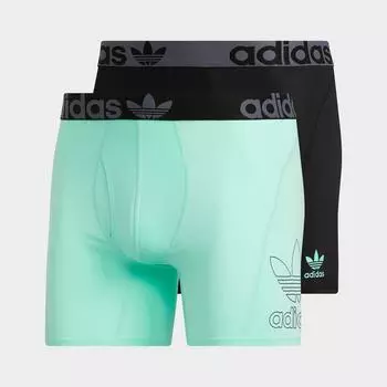 Мужские трусы-боксеры adidas Originals Trefoil (2 шт.), зеленый