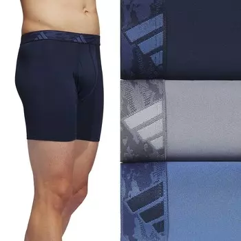 Мужские трусы-боксеры из микрофибры adidas (3 пары) Adidas, цвет Collegiate Navy Gray