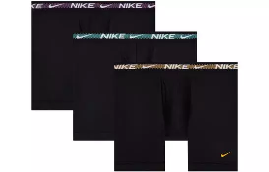 Мужские трусы Nike, цвет 3 strips (black / sundial yellow / lamp grass purple red / risin