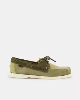 Мужские замшевые топсайдеры на шнуровке Sebago, зеленый