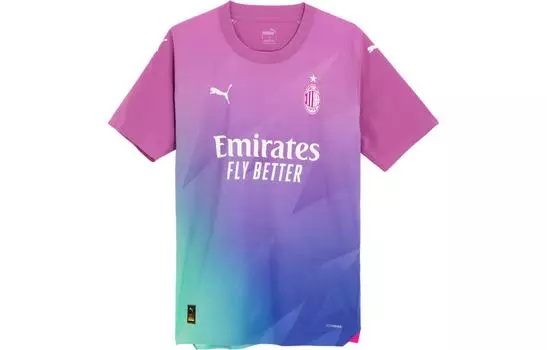 Мужское футбольное джерси Puma, цвет Pink-electric blue-03