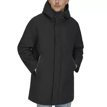 Мужское городское пальто Dockers Softshell средней длины с капюшоном, черный