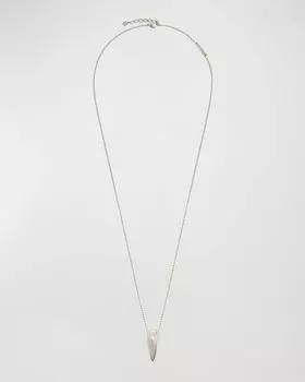 Мужское серебристое ожерелье с подвеской G Tears Givenchy, цвет Silvery