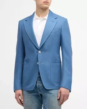Мужское спортивное пальто Shelton Hopsack TOM FORD, цвет Avian Blue