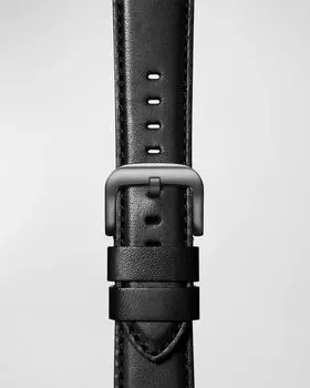Мужской анилиновый кожаный ремешок Latigo диаметром 24 мм для Apple Watch Shinola, цвет Black