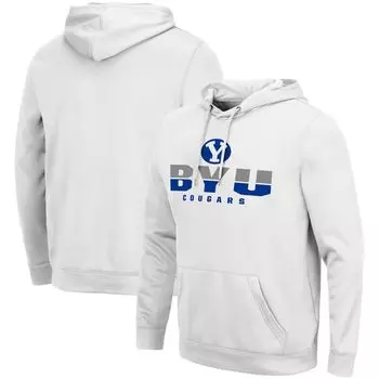 Мужской белый пуловер с капюшоном BYU Cougars Lantern Colosseum