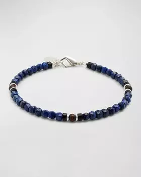 Мужской браслет из бисера с драгоценными камнями Jan Leslie, цвет Kyanite