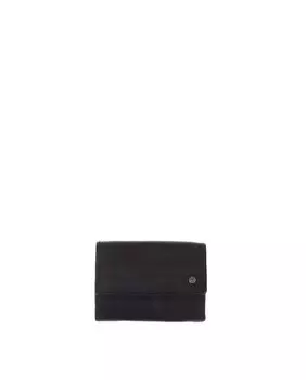 Мужской черный кожаный кошелек Stamp, черный