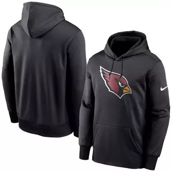 Мужской черный пуловер с капюшоном Arizona Cardinals Fan Gear Primary Logo Therma Performance Nike